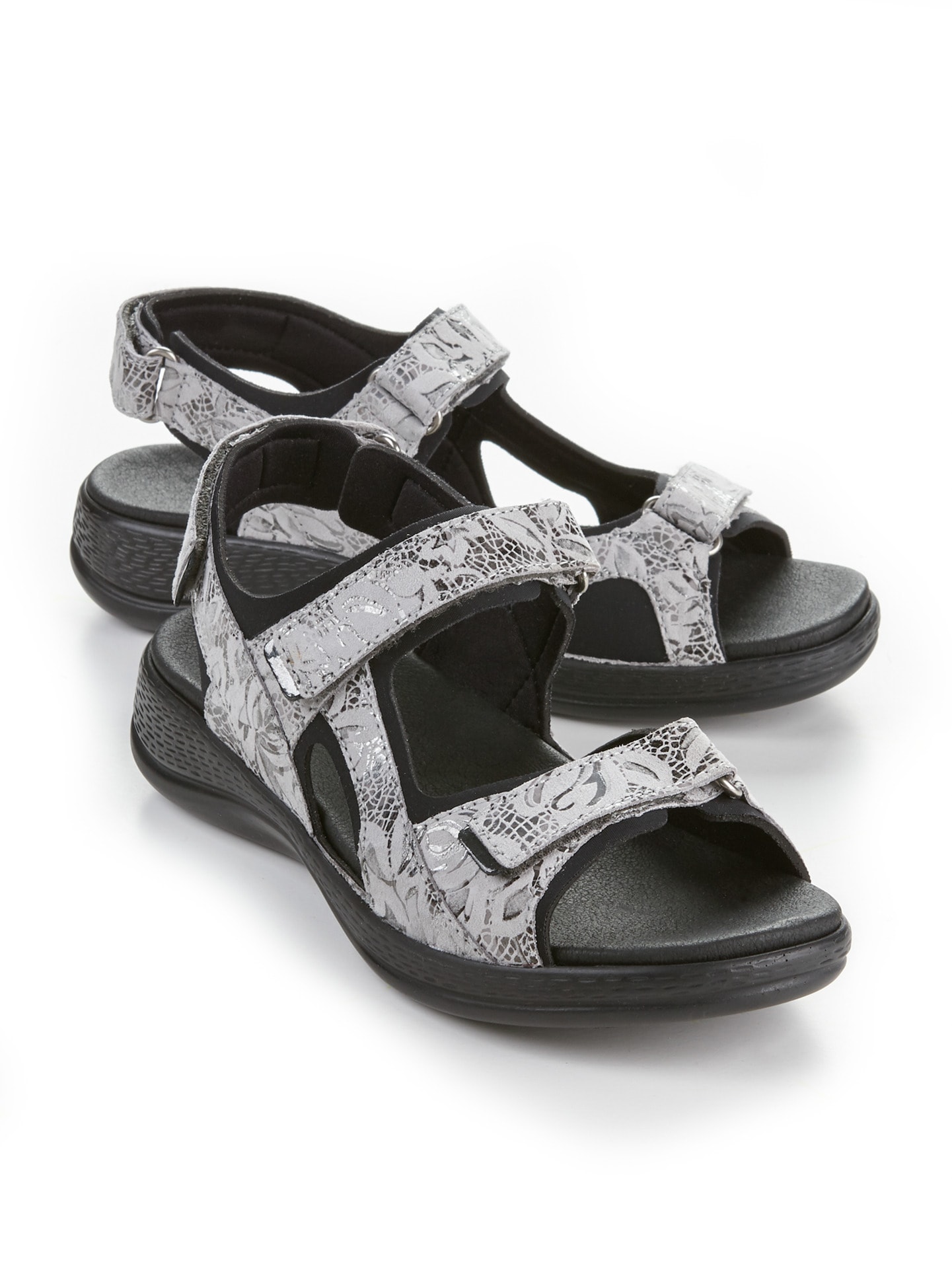 Hallux-Trekking-Sandale Weiß-Silber