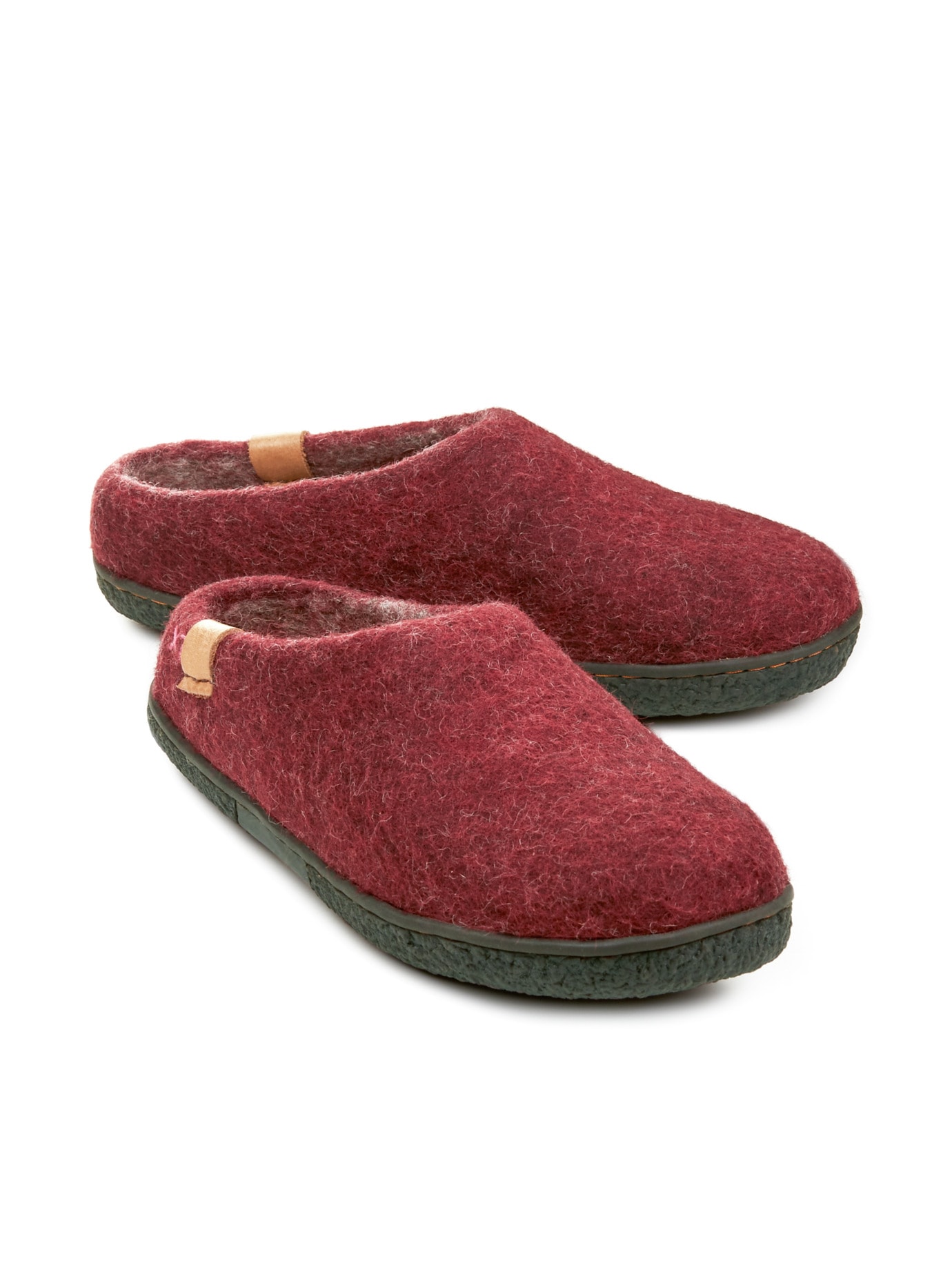Woll-Pantolette Naturkomfort Rot