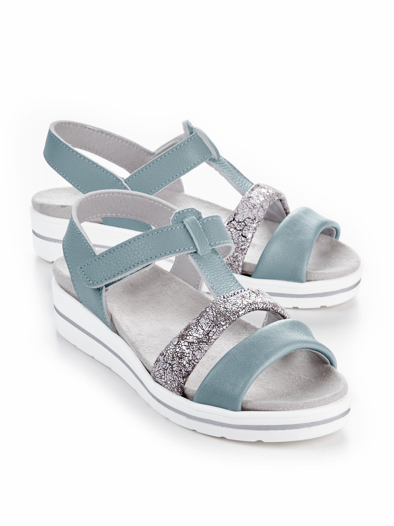 Hallux-Sandale Softpolster Hellblau