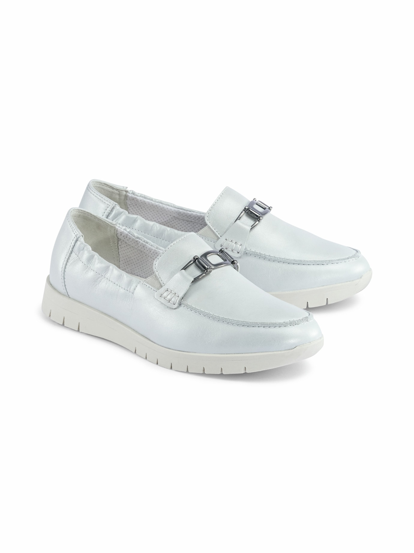 Supersoft-Mokassin Eisblau Metalli
