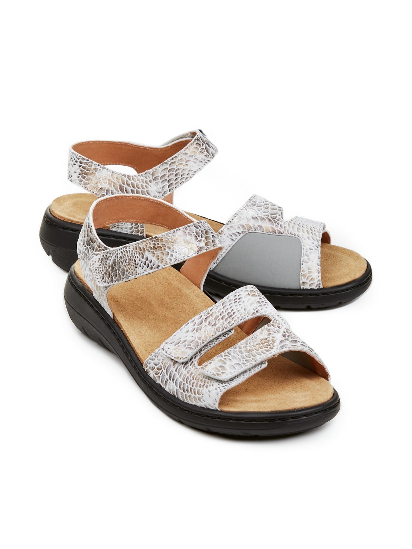 Hallux-Sandale Superstretch Weiß-Gold