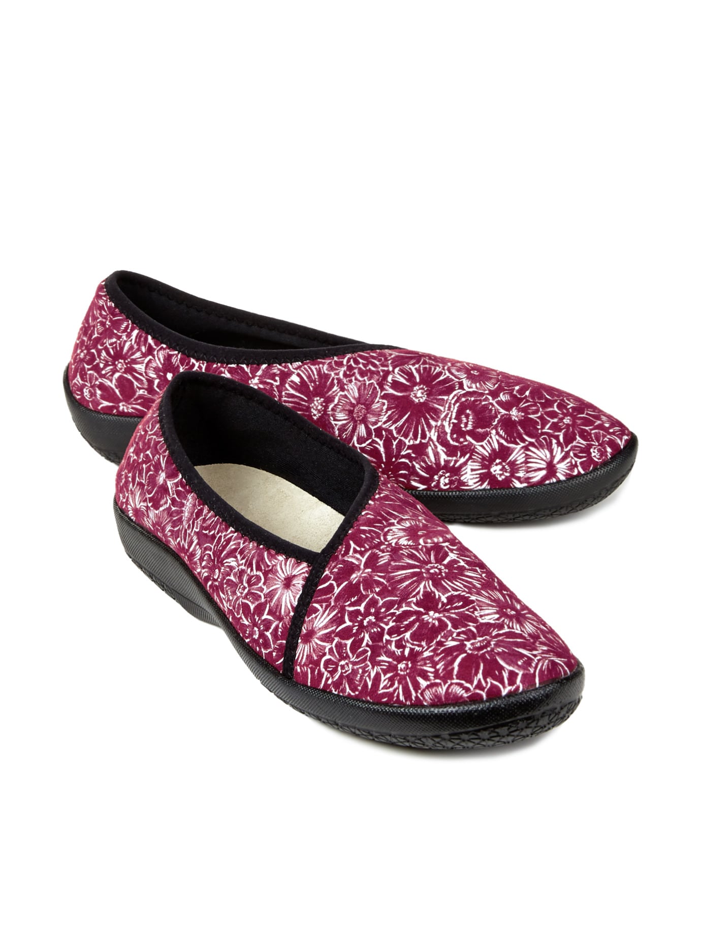 Hallux-Soft-Slipper Blumenmeer Rot