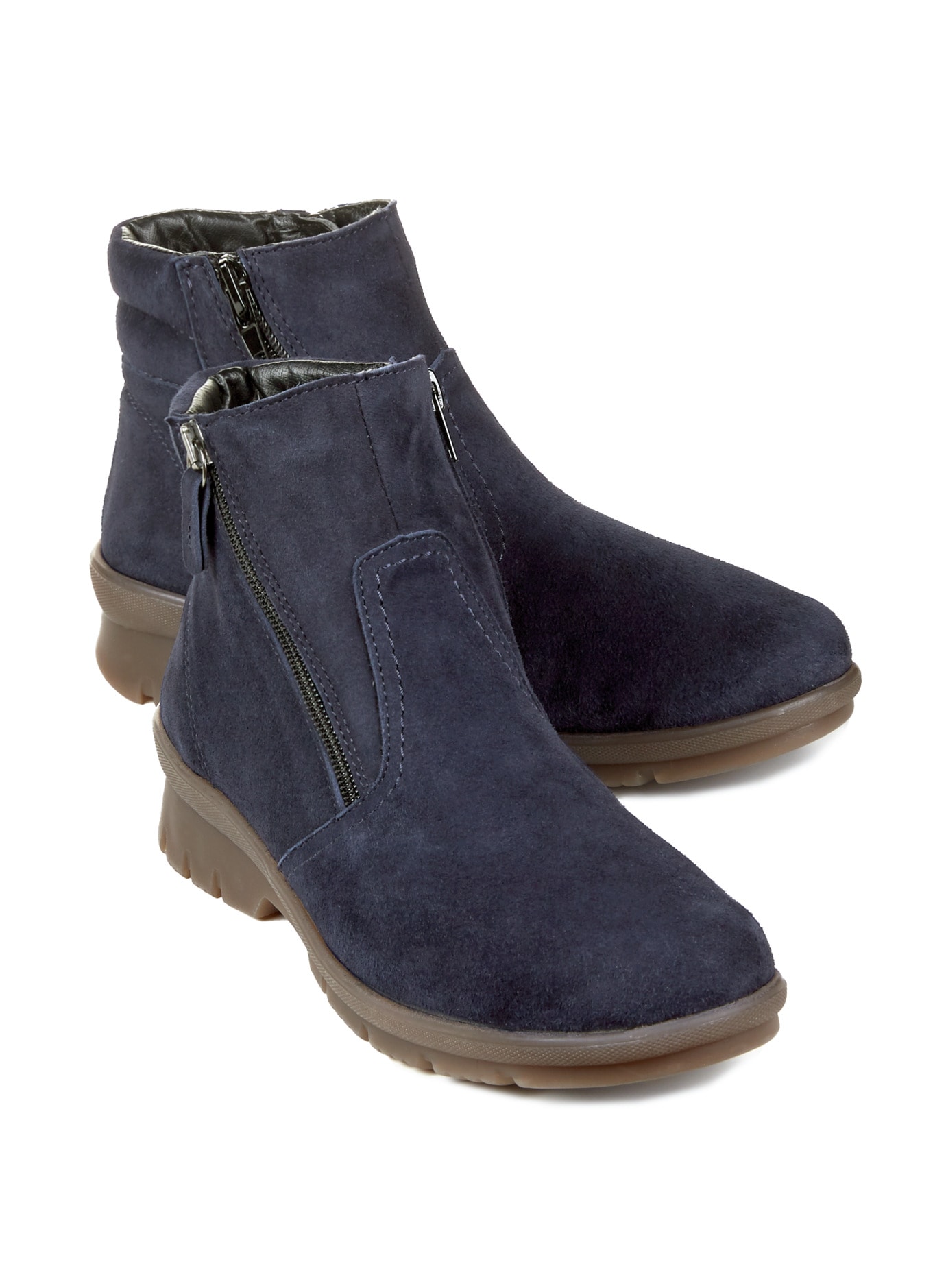 Hallux-Reißverschluss-Bootie Marine