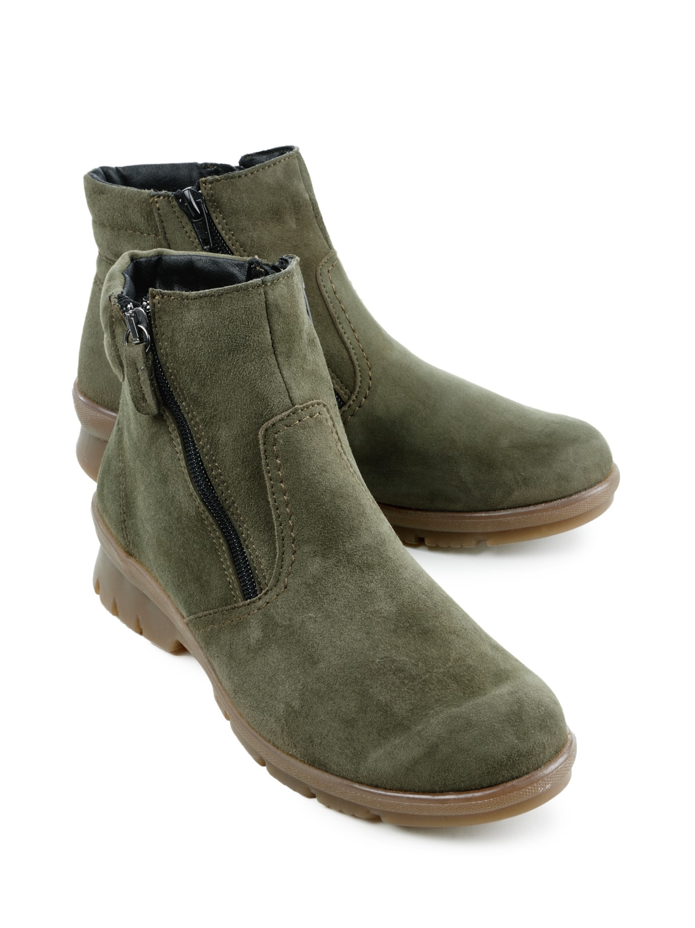 Hallux-Reißverschluss-Bootie Khaki