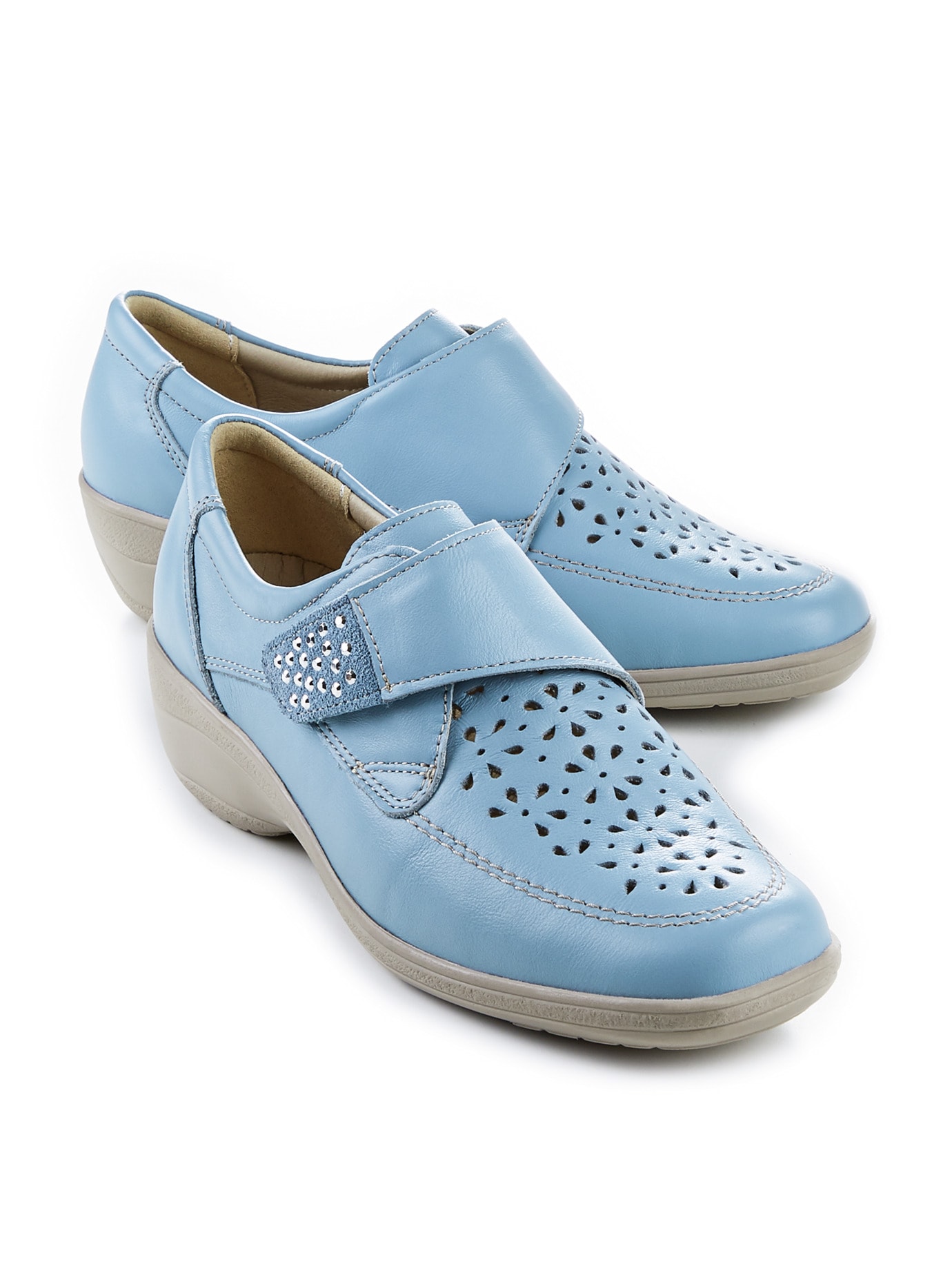Hallux-Klima-Klettschuh Hellblau