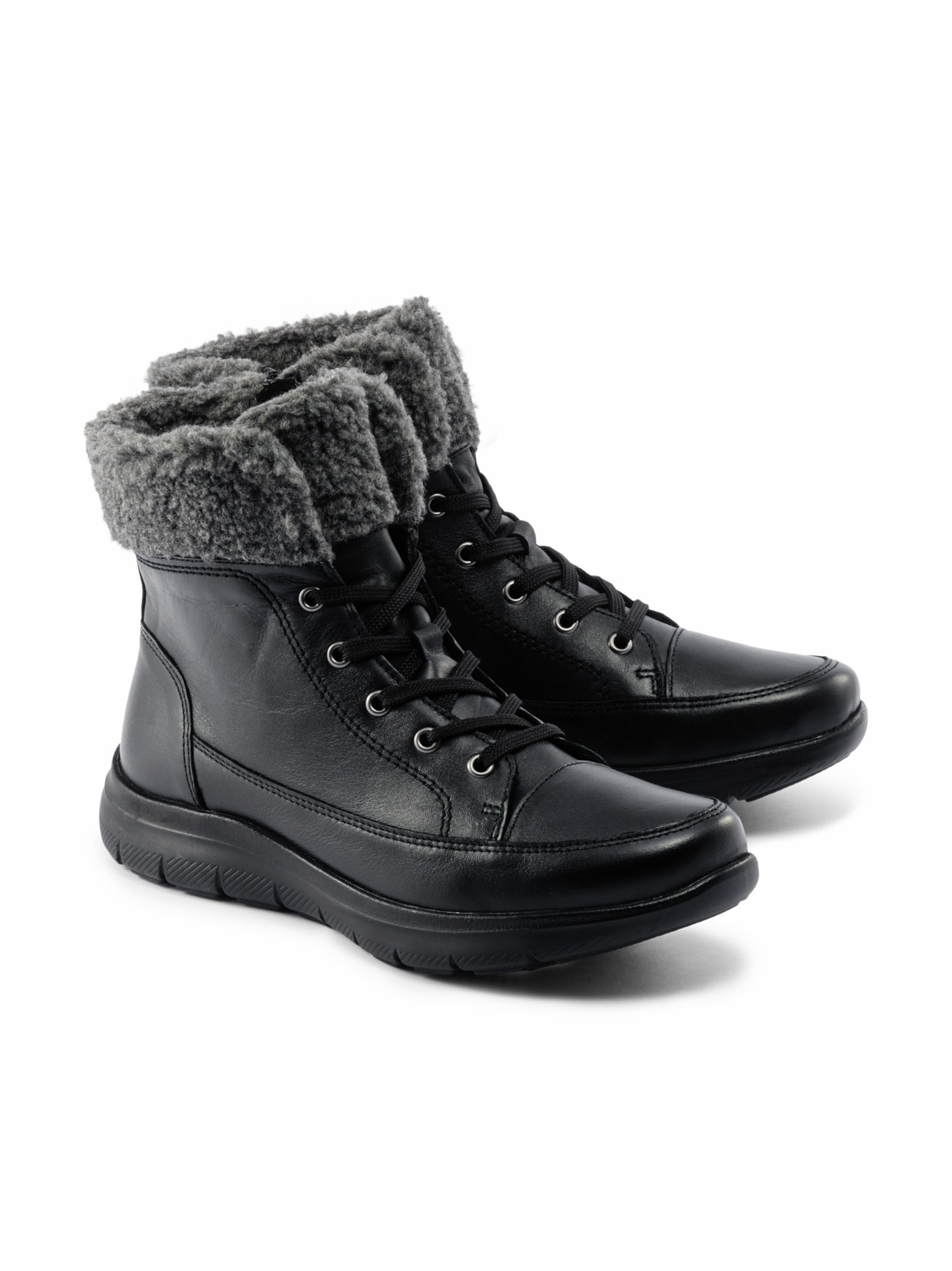Luftpolster-Bootie Warmfutter Schwarz