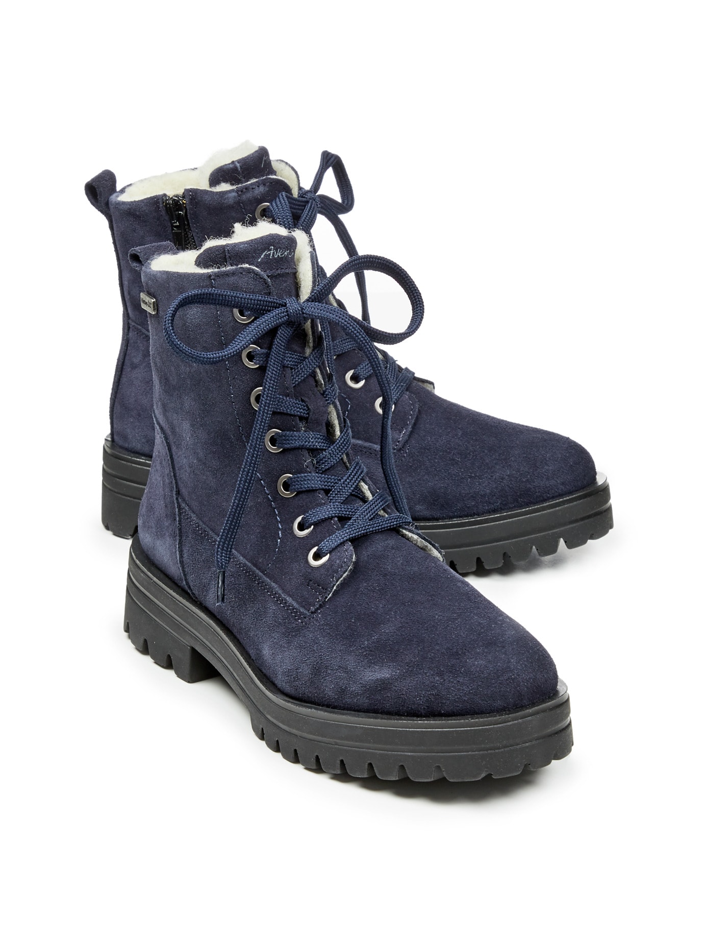 Aquastop-Bootie Softleder Blau