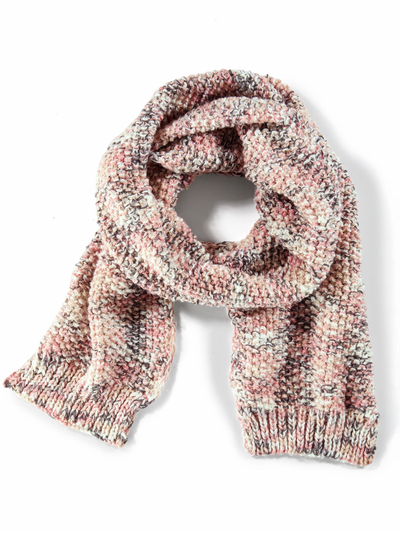 Strickschal Kuschelweich Rosé-Grau