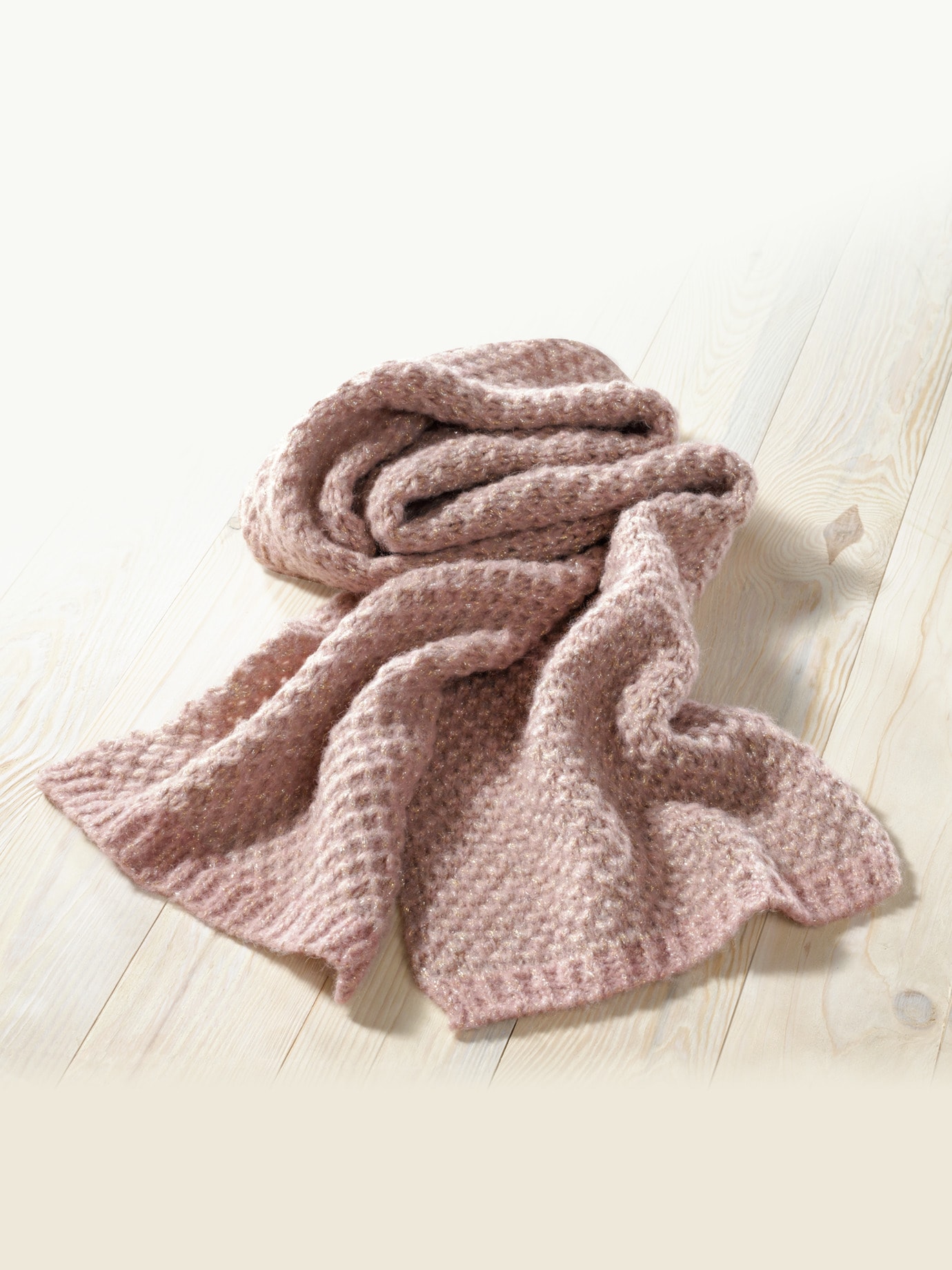 Strickschal Shiny Altrosa