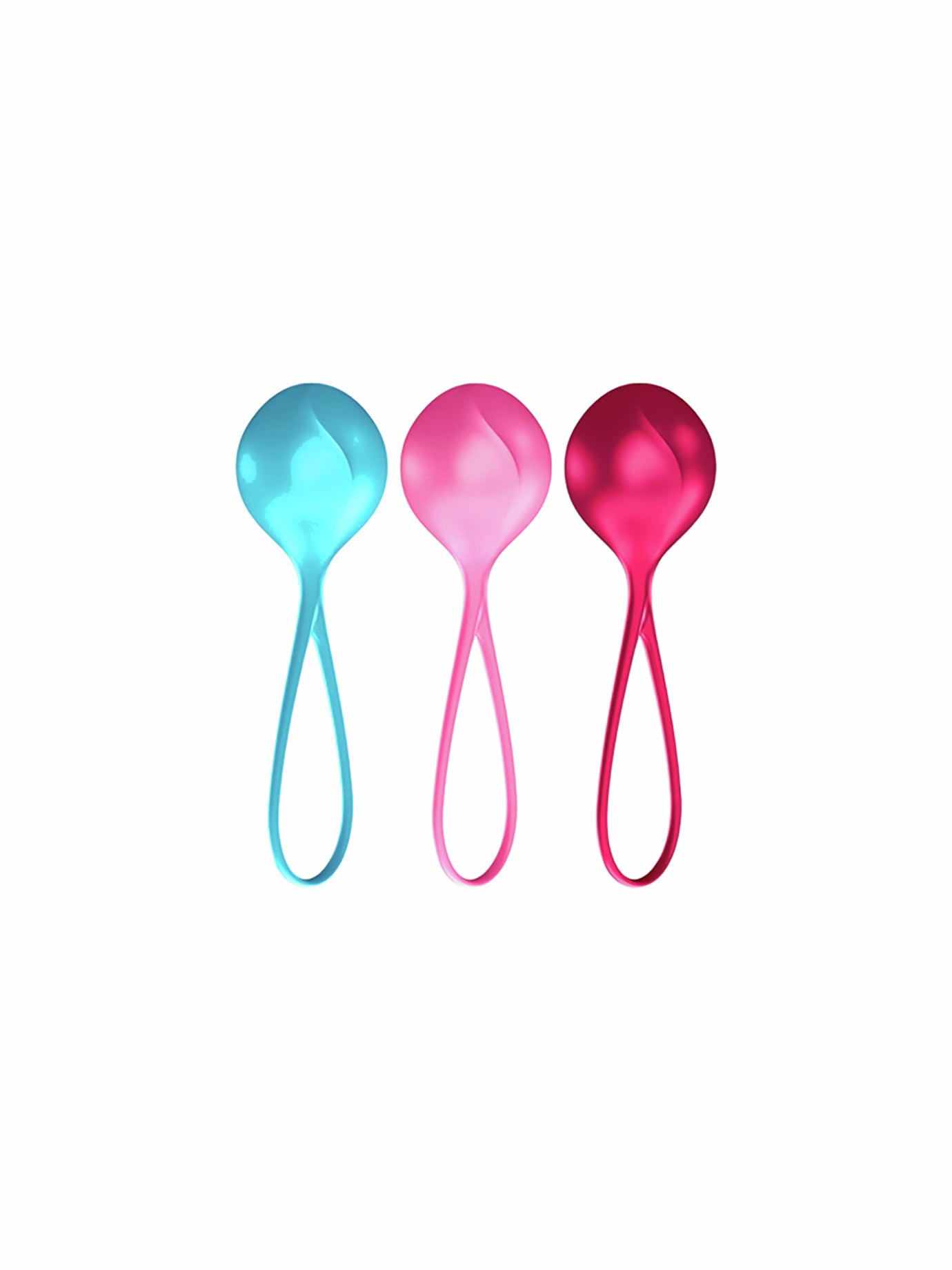 Beckenbodentrainer 3er Set Blau-Rosé-Rot