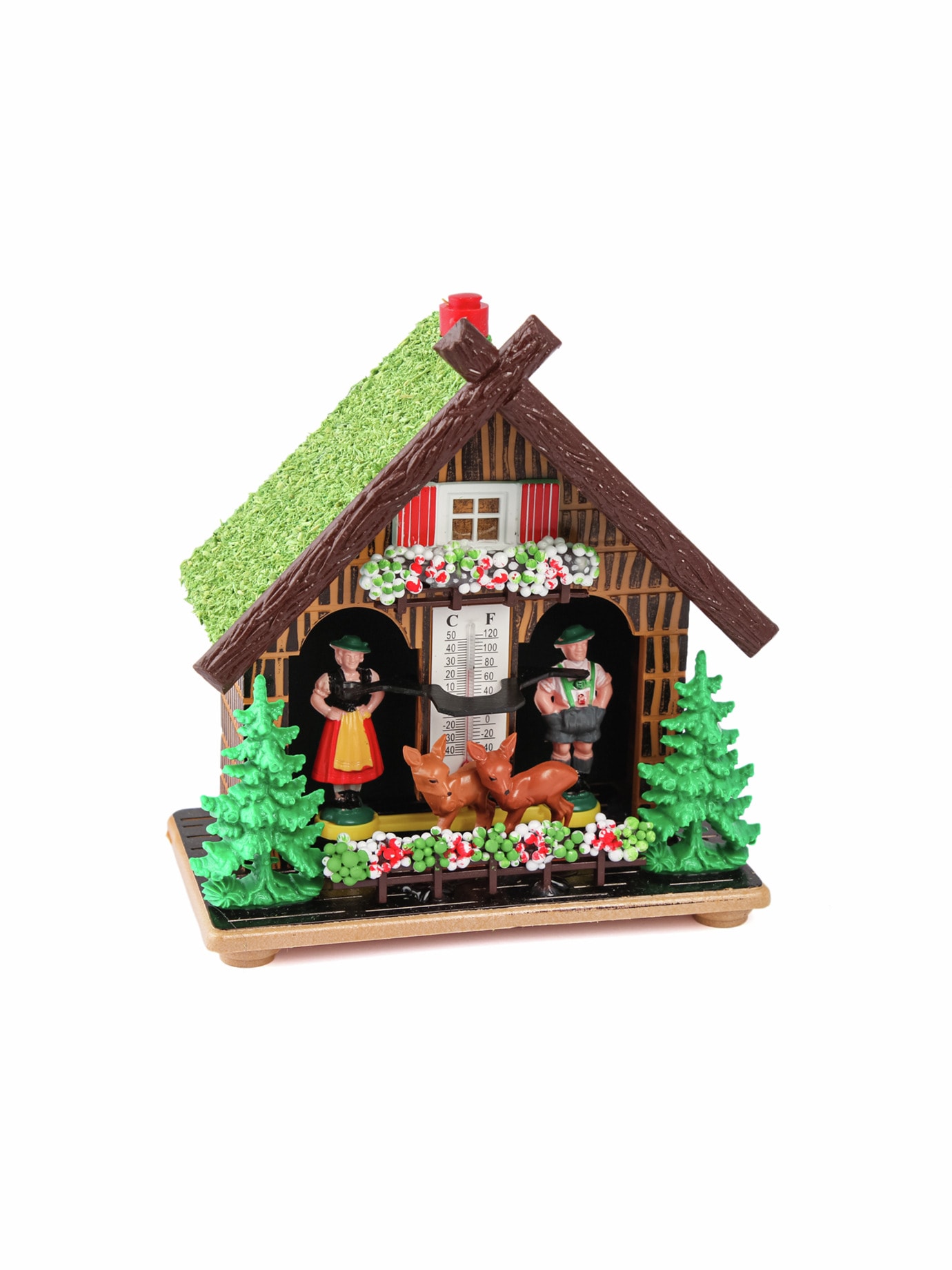 Wetterhaus Bayern mit Thermometer Multicolor