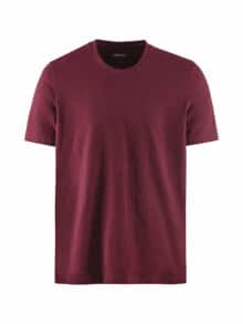 Halbarm-Shirt Baumwolle Burgund