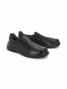 Hallux Leder Slipper Schwarz