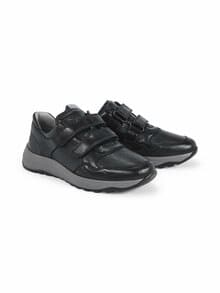 Waldläufer-Hirschleder Klettschuh Schwarz