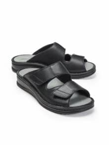 Hallux-Klettpantolette Supersoft Schwarz