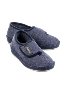 Wollfilz-Klettslipper Marine