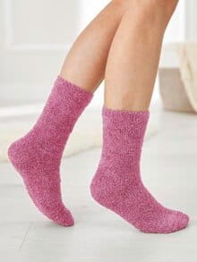 Kuschelsocken 2 Paar Altrosa