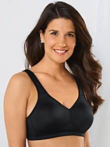 Nahtlos-BH Seidenglanz Schwarz