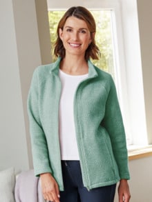 Wollfleece-Jacke Mint