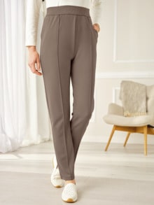 Jersey-Hose Relaxed-Fit Beige