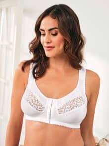 Vorderverschluss-BH Comfort Fit Weiß