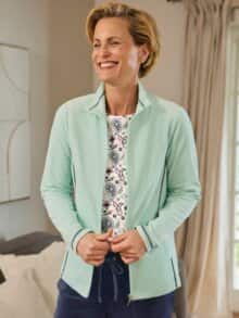 Nicki-Jacke Kuschelweich Eisblau