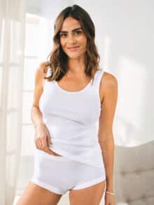 Unterhemd Super-Feinripp 2 Stück Weiß