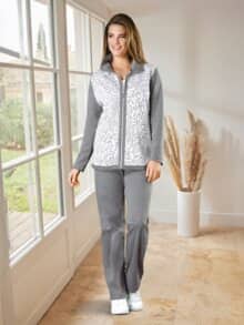 Fühl-Dich-wohl-Hausanzug Grau meliert