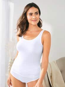 Soft-Unterhemd Super-Stretch Weiß