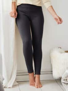 Kuschel-Leggings Schwarz
