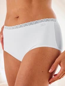 Bio-Baumwoll-Formslip Spitze Weiß