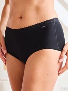 Bio-Baumwoll-Formslip Spitze Schwarz