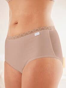 Bio-Baumwoll-Formslip Spitze Puder