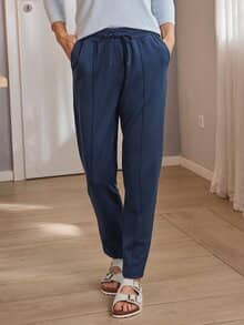 Jersey-Hose Viskose Marine