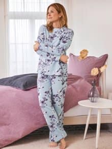 Thermo-Schlafanzug Wintertraum Hellblau