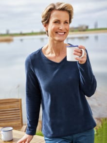 Edel-Fleece Pullover extraleicht Marine