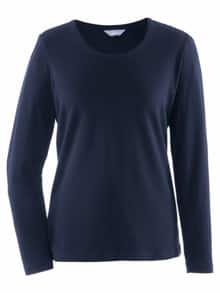 Langarm-Shirt Baumwolle Marine