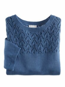 Kurzarm-Pullover Sommerleicht Marine
