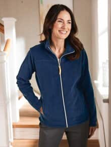 Fleecejacke kuschelwarm Marine