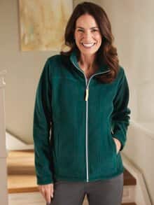 Fleecejacke Extraleicht Moosgrün