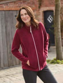 Fleecejacke kuschelwarm Bordeaux