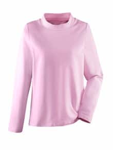 Stehkragen-Shirt Pfirsichweich Flieder