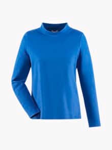 Stehkragen-Shirt Pfirsichweich Royal Blau