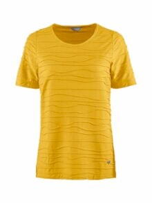 Wellenstruktur-Shirt Lüftchen Gelb