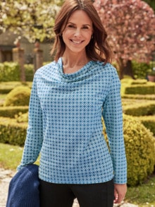 Langarmshirt Kuschelweich Blau