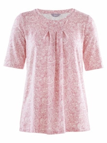 Modal-Shirt Extraweich Rosa gemustert