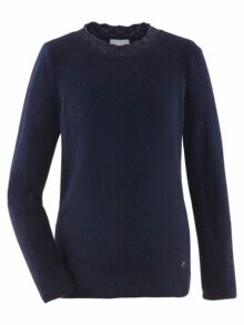 Rundhals-Pullover Lurex Marine