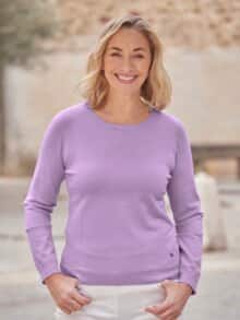 Rundhals-Pullover Supersoft Flieder