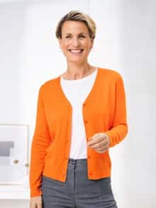 Strick-Cardigan Supersoft Orange