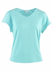 Lyocell-Shirt Seidenweich Aqua